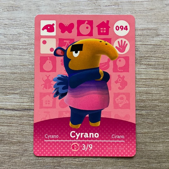 Genuine Animal Crossing Amiibo card Cyrano - Picture 1 of 5